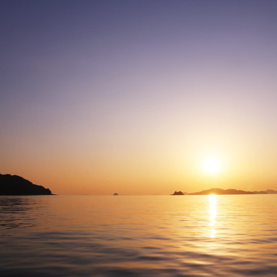 瀬戸内海の夕日